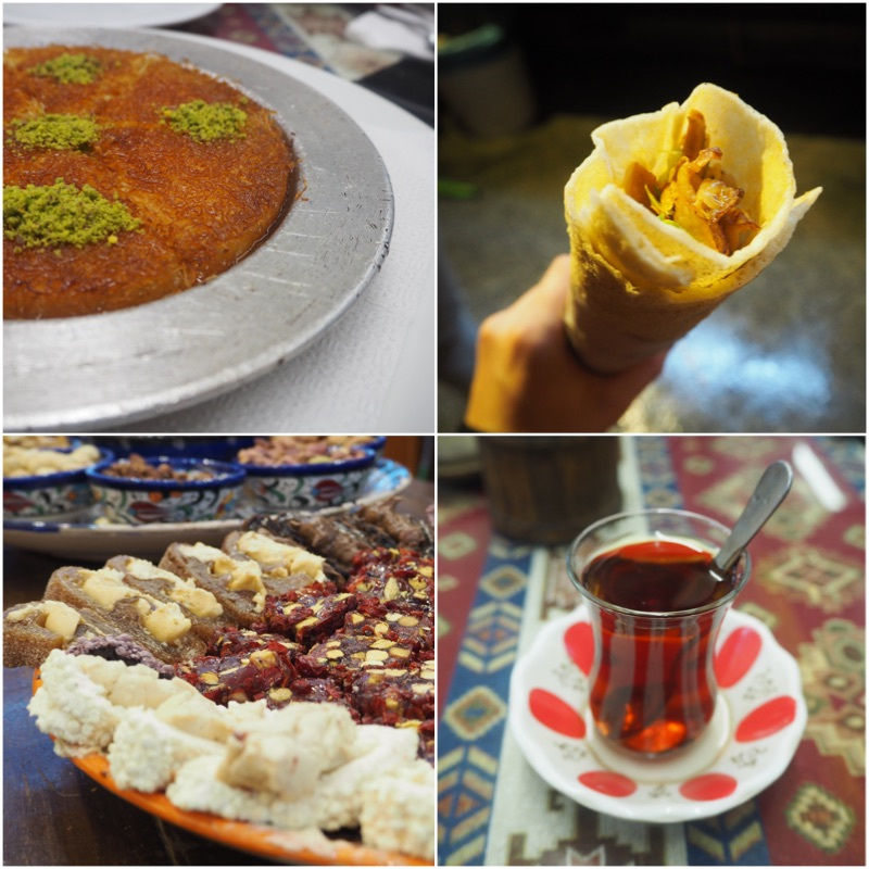 1. Künefe 2. Dürüm 3. Lochum 4. Čaj